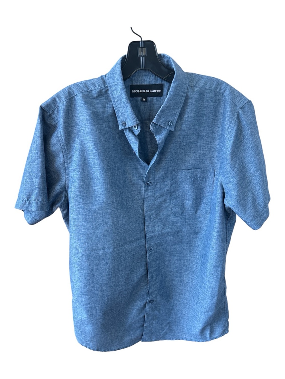 Molokai Surf Co. Blue Button Down Men's Shirt